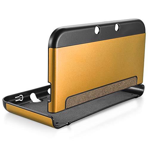 TNP New 3DS Funda (Oro) - Plástico + Aluminio Full Body - carcasa rígida con carcasa para New Nintendo 3DS 2015