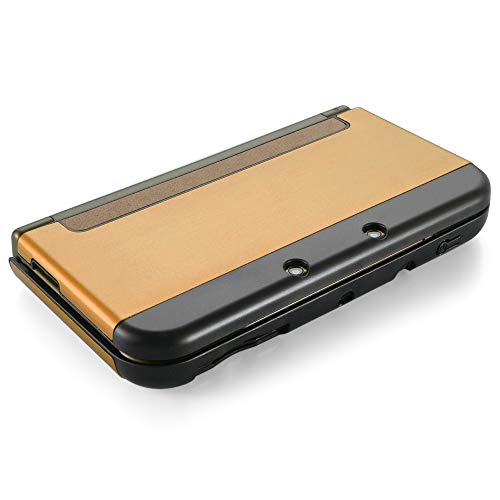 TNP New 3DS Funda (Oro) - Plástico + Aluminio Full Body - carcasa rígida con carcasa para New Nintendo 3DS 2015