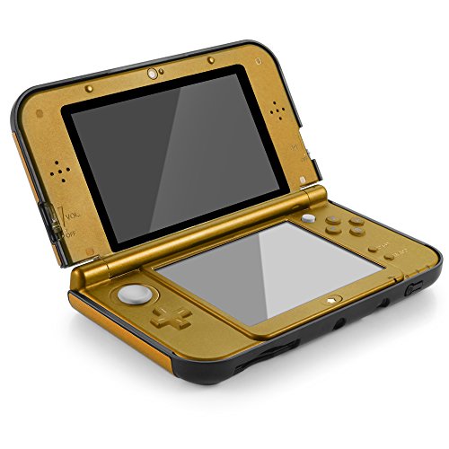 TNP New 3DS Funda (Oro) - Plástico + Aluminio Full Body - carcasa rígida con carcasa para New Nintendo 3DS 2015