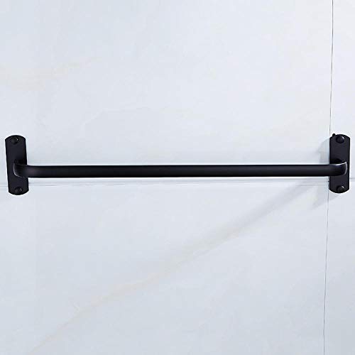 Toallero montado en la pared del hotel casero anodizado de aluminio del espacio negro de un solo poste-50 cm de longitud Soporte ideal como porta toallas Toallero de para colgar en pared