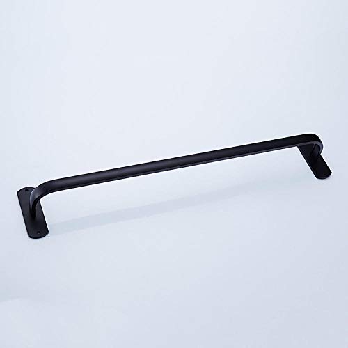 Toallero montado en la pared del hotel casero anodizado de aluminio del espacio negro de un solo poste-50 cm de longitud Soporte ideal como porta toallas Toallero de para colgar en pared