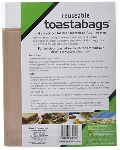 Toastabags 50 Uso Unidades, Color Dorado, 10 Unidades