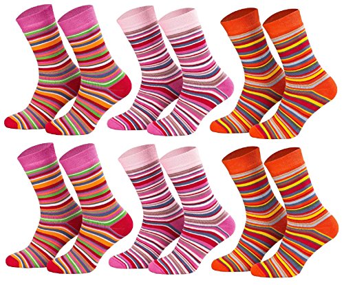 Tobeni 6 Pares de Niños Calcetines Térmicos de Algodón con Medias de Alimentación Frontal Completo para Niños y Niñas Tamano 27-30 Color 2x Rojo 2x Rosado 2x Terracota