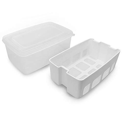 Todeco - Yogurtera, Maquina para Hacer Yogur Casero - Capacidad por frasco: 0,21 L - Potencia: 21,5 W - tazón de fuente del yogur con el tamiz y 6 tarros, 30,6 x 25 x 12,4 cm, Blanco