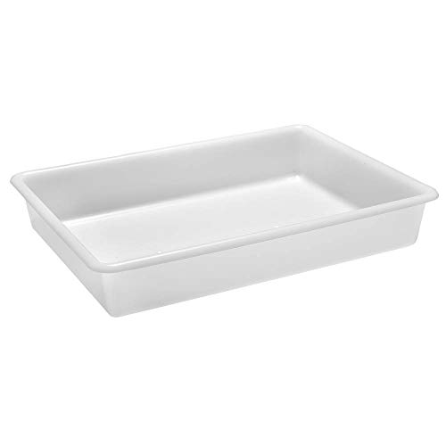 TODO HOGAR Bandeja Plastico color Blanco (Nº 6-545x400x86, Pack de 6 Und.) Cubeta Alimentaria Ideal para Hogar y Hosteleria