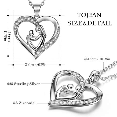 TOJEAN Amor Maternal Colgantes Joyeria Mujer Plata de ley 925, Collares Mujer, Regalos Mujer