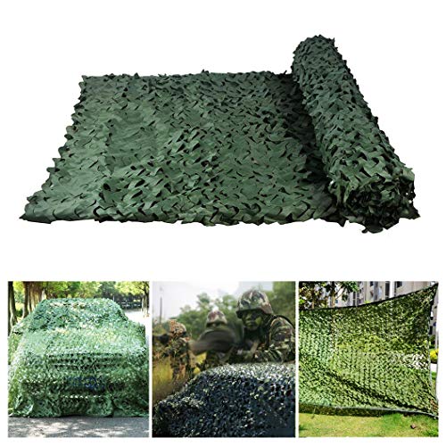 Toldos Terraza Exterior Red Camuflaje 6x4m Militar Tela Oxford para Coche Fotografia Sombra Niños Camping Ejército Escondido Fotografía Caza Decoración Exterior Sombra Red de jardín Filtro Solar 10m