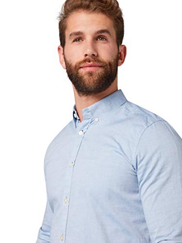 Tom Tailor Casual 1008320 Camisa, Azul (Light Blue Oxford 15837), XXX-Large para Hombre