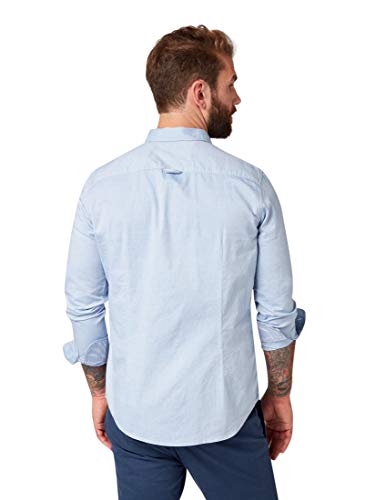 Tom Tailor Casual 1008320 Camisa, Azul (Light Blue Oxford 15837), XXX-Large para Hombre