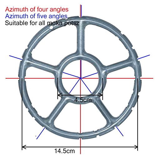 TOME Aleación Multi-función Anillo de Gas Reductor Trivet Estufa Superior Cocina de Cocción Calor a Fuego Lento Cafeteras 15 cm