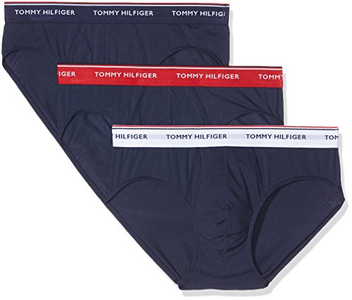 Tommy Hilfiger 3p Brief Slip, Multicolor (Multi/Peacoat 904), Large (Pack de 3) para Hombre