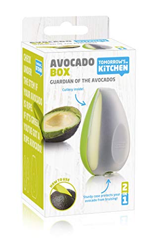 Tomorrow's Kitchen Avocado Box Caja para Aguacate, Verde, 8 cm