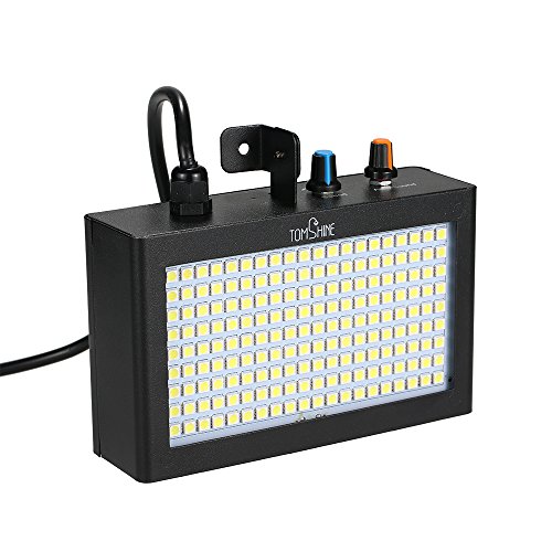 Tomshine DMX512 Luz de Escenario, 180 LED Luz de Estroboscopio Flash Lámpara Portátil Auto Funcionamiento Control de Sonido Velocidad Activada Ajustable para Discoteca de Escenario Inicio Party KTV