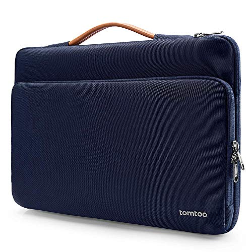 tomtoc 12.5" Maletín Portátil Protector de 360° para 13" New MacBook Air A1932 A2179, 13" New MacBook Pro USB-C A2159 A1989 A1706 A1708, 11.6" TECLAST 11.6 F5R, Bolsillo de Accesorios, Azúl Oscuro