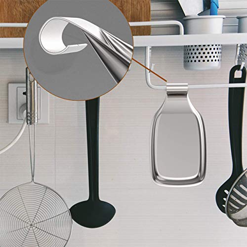 TONGXU Soporte de Cuchara Resto de Cuchara Espátulas de Acero Inoxidable Colgable Organizador Pesado para Cocina Cuchara Espátula Cepillo Utensilios de Cocina 20,5x10,7cm