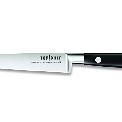 Top Chef - Cuchillo Maestro Ideal - Cuchillo Top Chef - Cuchilla Nitrox Forjada de 13 cm - Mango Ergonómico Pom - Cuchillo de Cocina - Made in France