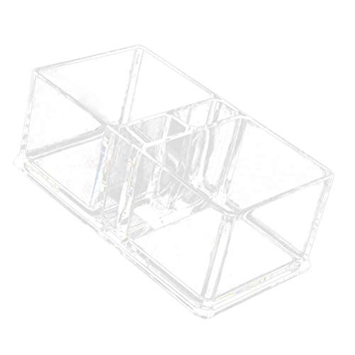 TOPBATHY Servilletero de Acrílico con Rejillas de Palillo Dispensador de Servilletas Transparentes Servilletero Vertical Estante de Papel Mesa de Comedor para Fiestas en Casa (Rejillas Intermedias)