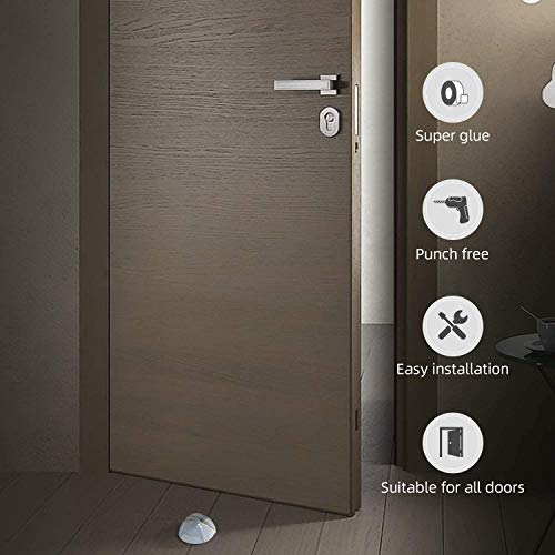 Tope de Puerta para Suelo, Yosemy Topes para Puertas Transparente Autoadhesivo Protección de Pared y Muebles, 6pcs