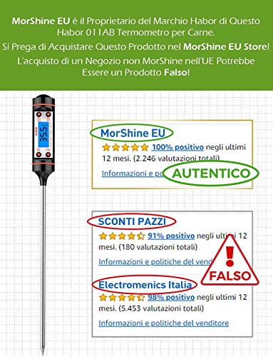 TOPELEK Termometro Carne Digital, Termómetro de Cocina de 5S Lectura Instantánea con 4.8'' Sonda Larga, Pantalla LCD Retroiluminada Para Comida La Carne Barbacoa Leche Líquido