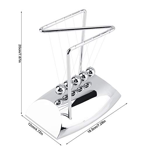 TOPINCN Pelotas físicas Juguete de Newton Cuna Equilibrio Bolas de Acero Inoxidable Decoración del hogar Aprendizaje Ciencia Educación