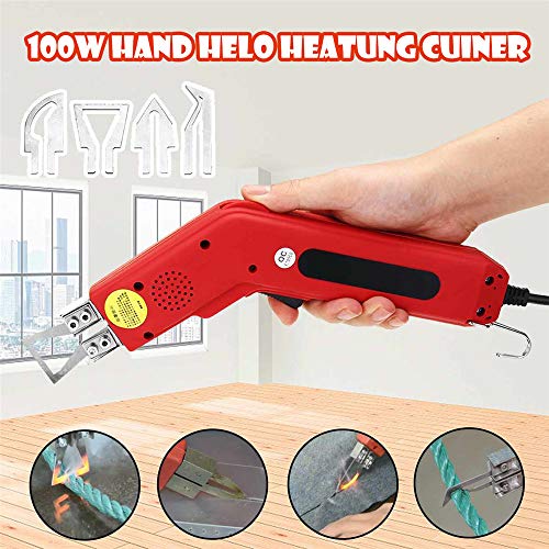 TOPQSC 4 en 1 Cuchillo caliente eléctrico cortador cuchillo de calor 220V cortador de cuerda kit de herramientas de corte de espuma de poliestireno para cortar tela/caucho/cuerda/plástico/acrílico