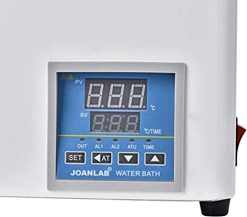 TOPQSC Termostático digital Baño de agua Laboratorio, Pantalla digital eléctrica emperatura constante, temperatura ambiente hasta 100 ° C, capacidad de 3 litros, 300 W, 220 V / 60 Hz (Una cámaras)