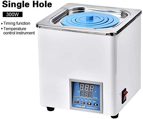 TOPQSC Termostático digital Baño de agua Laboratorio, Pantalla digital eléctrica emperatura constante, temperatura ambiente hasta 100 ° C, capacidad de 3 litros, 300 W, 220 V / 60 Hz (Una cámaras)