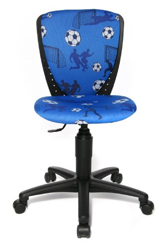 Topstar 70570CA40 S'cool 3 - Silla giratoria Infantil, Color Azul/tapizado con Estampado de fútbol