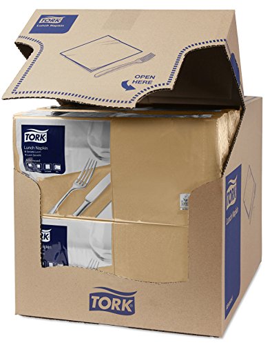 Tork 477202 Lunch/Servilletas para almuerzo / 10 paquetes x 200 unidades (2000 servilletas) / color tostado / 2 capas / 33 x 32,6 cm/Advanced