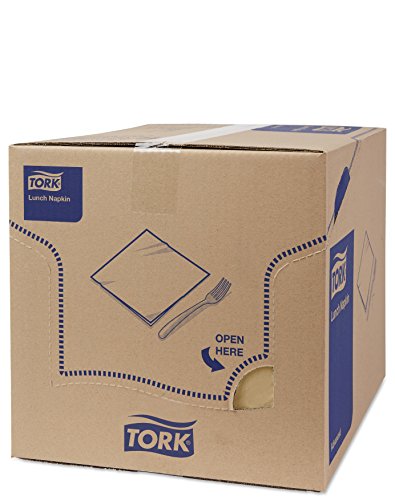 Tork 477202 Lunch/Servilletas para almuerzo / 10 paquetes x 200 unidades (2000 servilletas) / color tostado / 2 capas / 33 x 32,6 cm/Advanced