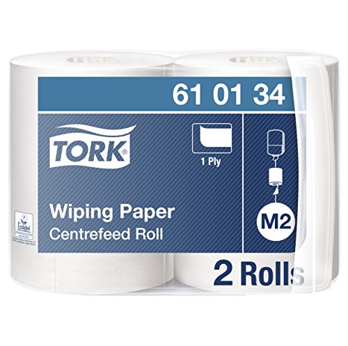 Tork 610134 - Pack de 2 bobinas de papel de secado, compatibles con el sistema M2, 1 capa, color blanco