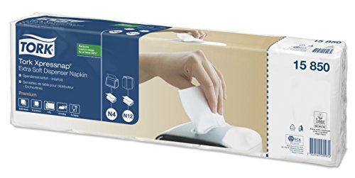 Tork Xpressnap 15850 Servilleta extrasuave/Recambios para el sistema N4 servilletero / 8 paquetes/Blanco