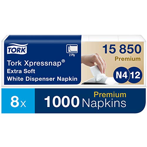 Tork Xpressnap 15850 Servilleta extrasuave/Recambios para el sistema N4 servilletero / 8 paquetes/Blanco