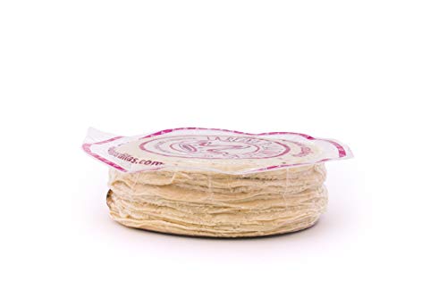 Tortillas Mexicanas de Maiz Blanco 100% Natural Alimento apto para Veganos y Celíacos. Envasado al vacío. Pack de 500 gr, 12 cm