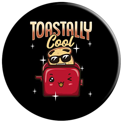 Tostada Pun Tostadora Humor Kawaii Emoticon PopSockets Agarre y Soporte para Teléfonos y Tabletas