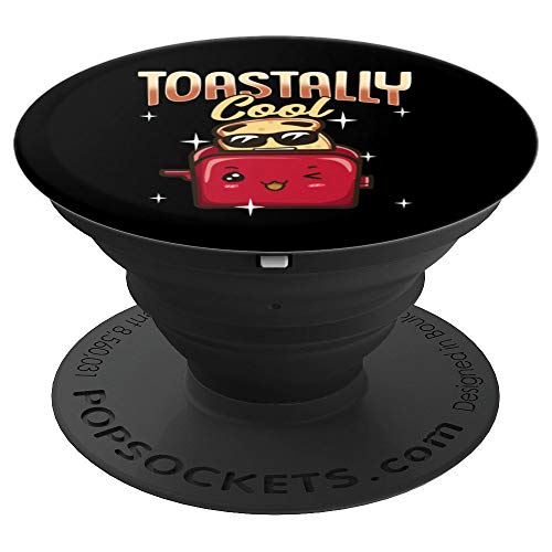 Tostada Pun Tostadora Humor Kawaii Emoticon PopSockets Agarre y Soporte para Teléfonos y Tabletas