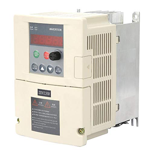 Tosuny Inversor VFD, 220V CA 2.2KW Convertidor de frecuencia Variable monofásico a trifásico Inversor variador VFD Controlador de Velocidad PWM para Flujo de Control de Bomba, máquina de Grabado