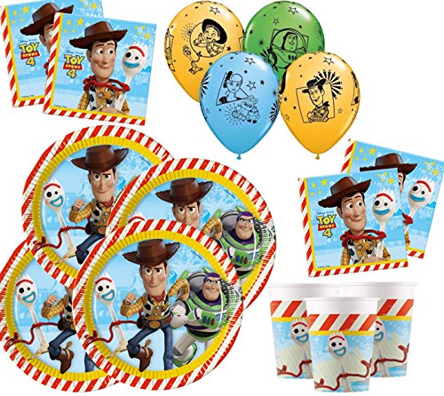 Toy Story Party Supplies Kids Deluxe Vajilla de cumpleaños Toy Story Paquete de decoración 16