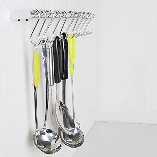 Toyvian 36 Piezas de Acero Inoxidable S en Forma de Ganchos Ganchos de Alta Resistencia para Colgar Ganchos para Utensilios de Cocina Ollas Utensilios Ropa Bolsas Toallas (Plata)