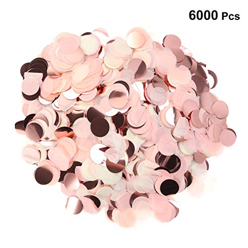 Toyvian Papel Redondo Confeti Boda Boda Nupcial Ducha decoración Mesa Confeti Dorado Rosa y Blanco 60 g