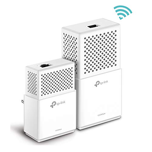 TP-Link TL-WPA7510 - KIT de Adaptadores Powerline Gigabit AV1000 Cobertura Internet, Línea Eléctrica, WiFi AV 1000 Mbps 2 Puertos, ideal Smart TV, Ps4, Nintendo Switch