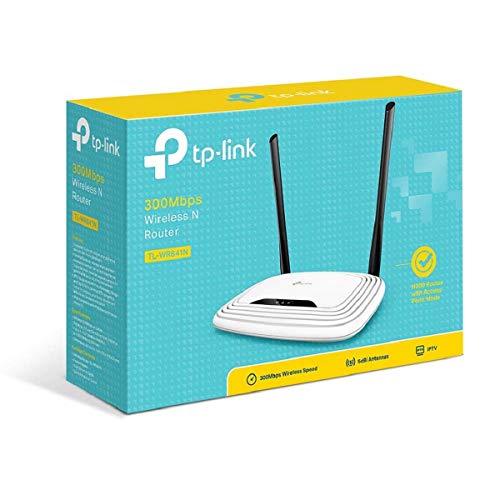 TP-Link TL-WR841N - WiFi router inalámbrico, 300 Mbps de velocidad WiFi, antenas de 5 dBi, modo multi, fácil de usar, 4 puertos LAN de 10/100 Mbps, 1 puerto WAN de 10/100 Mbps