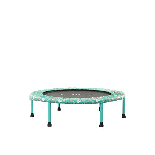 Trampolines para niños, mini trampolín para Niños de 96,5 cm para Interiores / Exteriores con Mango, Cubierta Acolchada de Seguridad y Puente Plegable (60kg)