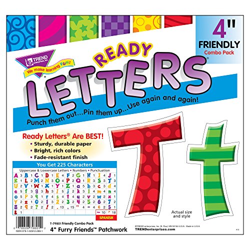 TREND Enterprises, Inc. Patchwork FF 4"Friendly Combo Ready Letras