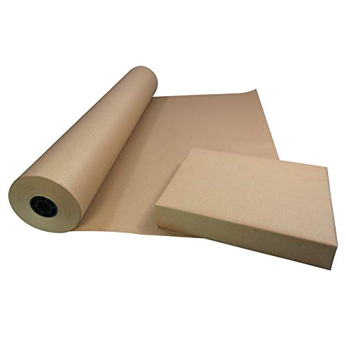 Triplast - Rollo de papel kraft ecológico (750 mm x 100 m, 100% papel reciclado, biodegradable y totalmente reciclable), color marrón