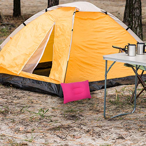 TRIXES Almohada Inflable para Viaje o para Acampar - Almohada para Inflar - Paquete Doble Rosa