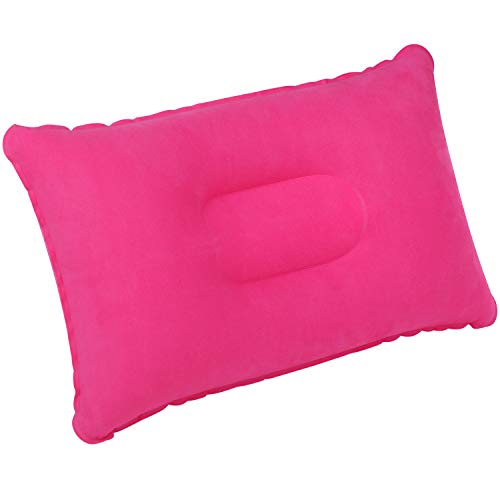 TRIXES Almohada Inflable para Viaje o para Acampar - Almohada para Inflar - Paquete Doble Rosa