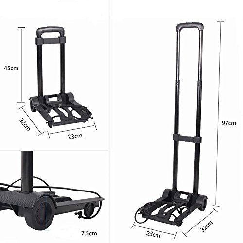 TRIXES Carrito de Viaje Plegable Carretilla para Equipaje con Ruedas