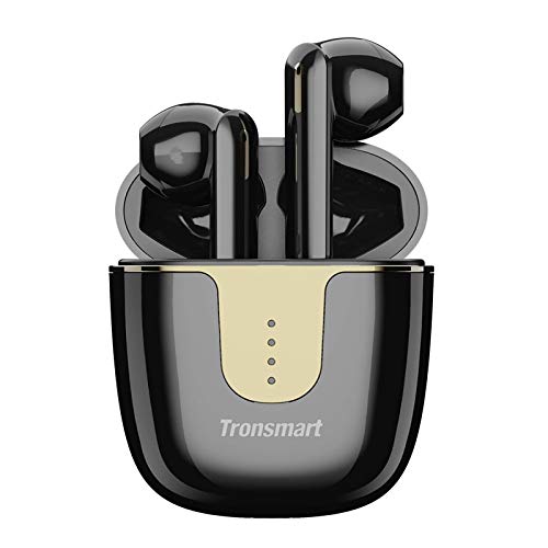 Tronsmart Onyx Ace Auriculares Bluetooth 5.0, Qualcomm Chip QCC3020, TWS Auriculares Inalámbricos con 4 Micrófonos, 24H Playtime, Aptx HD Calidad de Sonido, Cancelación de Ruido, Carga Rapida y IPX5