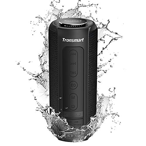 Tronsmart T6 Plus Altavoces Bluetooth 40W, Altavoz Portatiles Waterproof IPX6 con Powerbank, 15 Horas de Reproducción, Sonido Estéreo TWS, Efecto de Triple Bajo, Speaker Bluetooth 5.0 y Manos Libres